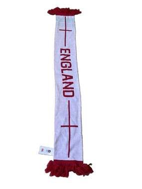 Canterbury England Rugby Scarf NWT White Red Acrylic OSFM Official Fan Gear